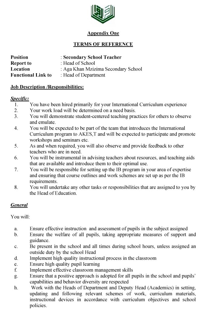 The first page of the terms of reference of the contract with AKES,T
